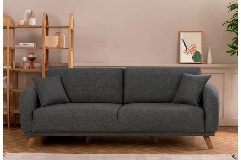 Malkiat Bäddsoffa Antracit - Bäddsoffor - 3-sits bäddsoffa