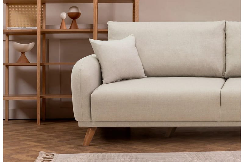 Malkiat Bäddsoffa Cream - Möbler - Vardagsrum - Bäddsoffor - 3-sits bäddsoffa