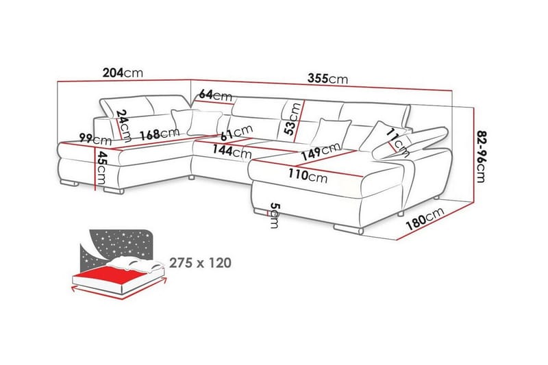 Abbeyfield 4-sits Hörnbäddsoffa Mörkblå - Möbler - Vardagsrum - Bäddsoffor - Hörnbäddsoffa