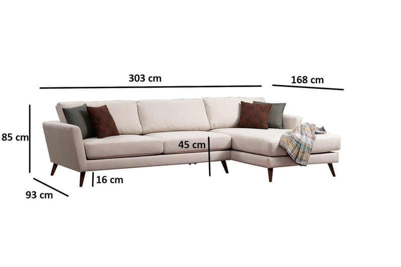 CHAVALER Divanbäddsoffa Beige - Möbler - Vardagsrum - Bäddsoffor - Bäddsoffa divan