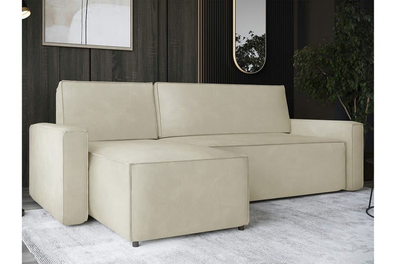 Bandon 3-sits Hörnbäddsoffa Beige - Möbler - Vardagsrum - Bäddsoffor - Hörnbäddsoffa