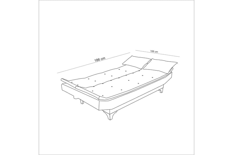 Bunnythorpe Bäddsoffa 3-sits 106x187 Mörkblå - Möbler - Vardagsrum - Bäddsoffor