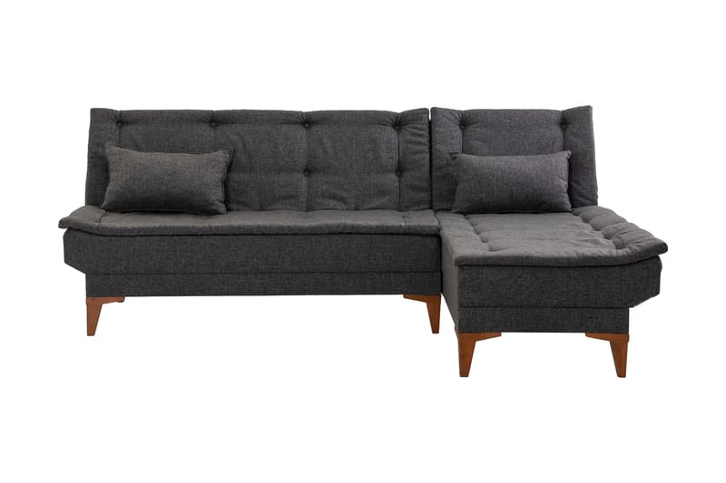 Bunnythorpe Bäddsoffa m. Divan 4-sits 107x205 Antracit - Möbler - Vardagsrum - Bäddsoffor