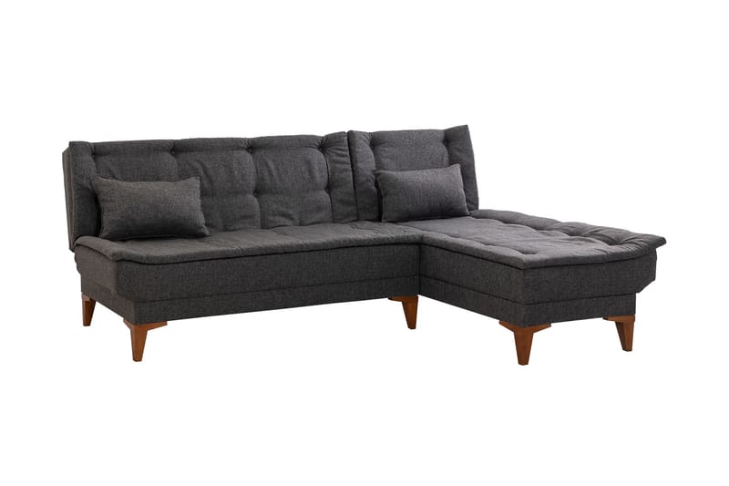 Bunnythorpe Bäddsoffa m. Divan 4-sits 107x205 Antracit - Möbler - Vardagsrum - Bäddsoffor