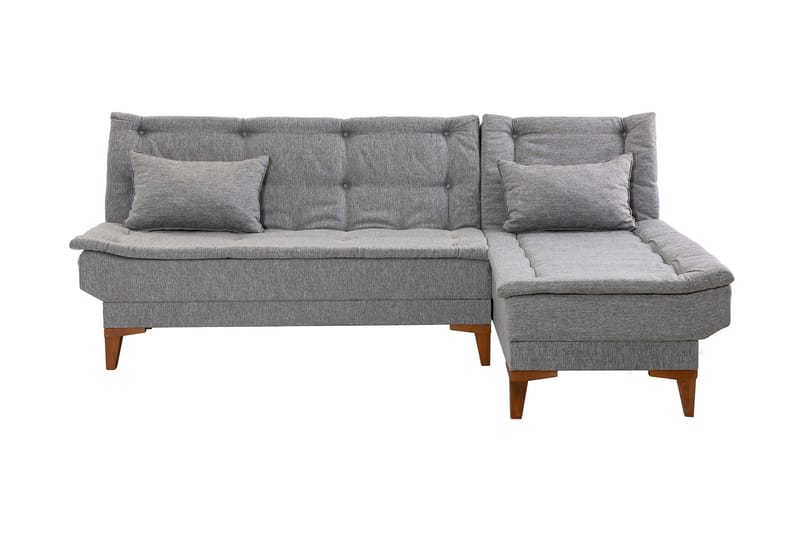 Bunnythorpe Bäddsoffa m. Divan 4-sits 107x205 Grå - Möbler - Vardagsrum - Bäddsoffor