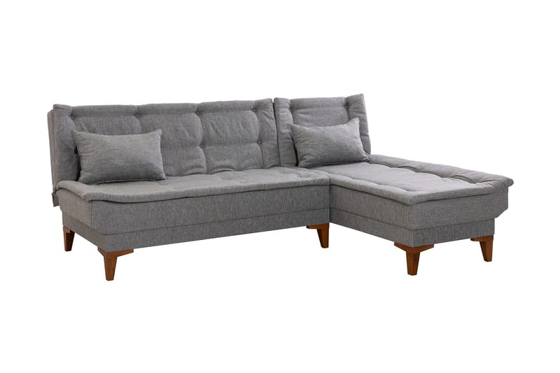 Bunnythorpe Bäddsoffa m. Divan 4-sits 107x205 Grå - Möbler - Vardagsrum - Bäddsoffor