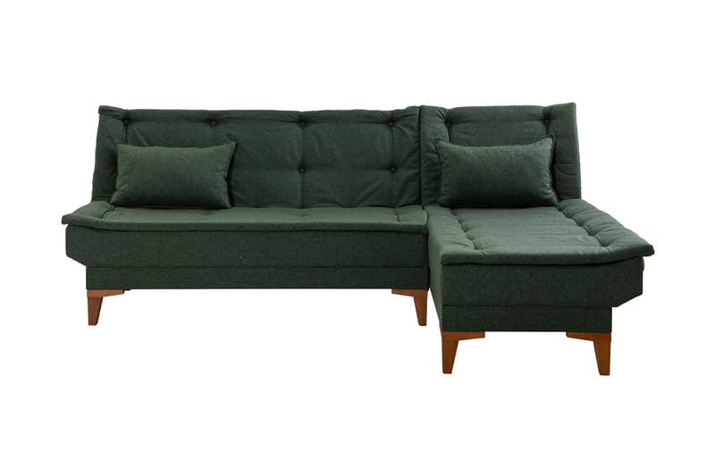 Bunnythorpe Bäddsoffa m. Divan 4-sits 107x205 Grön - Möbler - Vardagsrum - Bäddsoffor