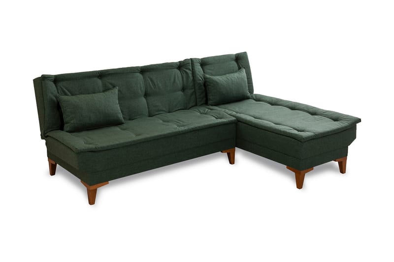 Bunnythorpe Bäddsoffa m. Divan 4-sits 107x205 Grön - Möbler - Vardagsrum - Bäddsoffor