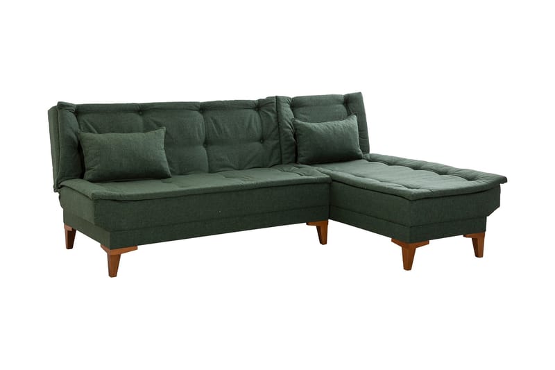 Bunnythorpe Bäddsoffa m. Divan 4-sits 107x205 Grön - Möbler - Vardagsrum - Bäddsoffor