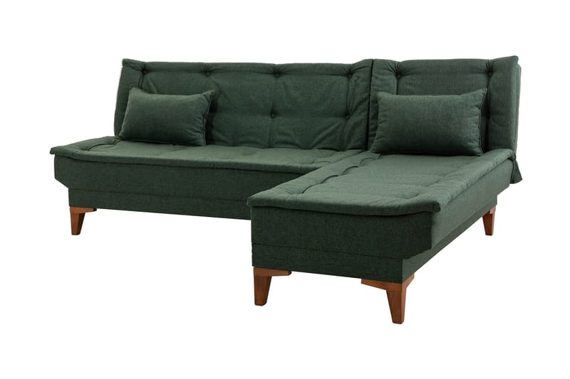 Bunnythorpe Bäddsoffa m. Divan 4-sits 107x205 Grön - Möbler - Vardagsrum - Bäddsoffor