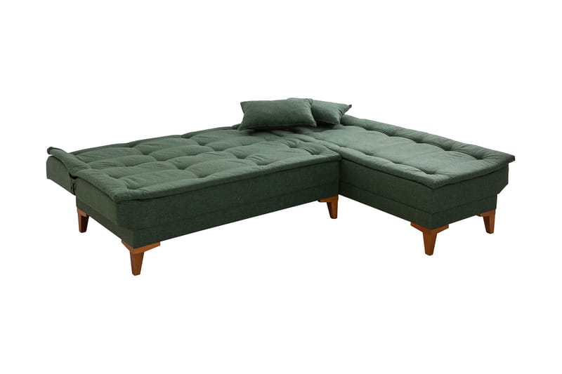 Bunnythorpe Bäddsoffa m. Divan 4-sits 107x205 Grön - Möbler - Vardagsrum - Bäddsoffor