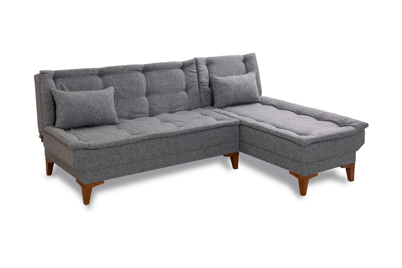 Bunnythorpe Bäddsoffa m. Divan 4-sits 107x205 Mörkgrå - Möbler - Vardagsrum - Bäddsoffor