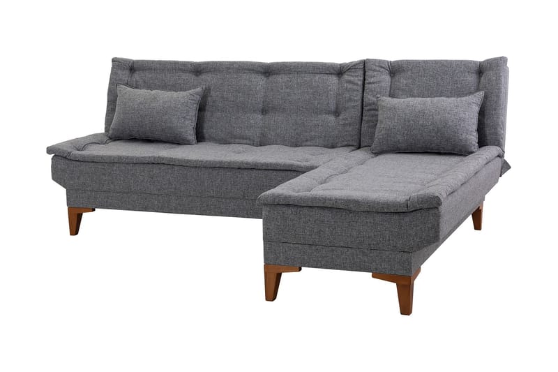 Bunnythorpe Bäddsoffa m. Divan 4-sits 107x205 Mörkgrå - Möbler - Vardagsrum - Bäddsoffor