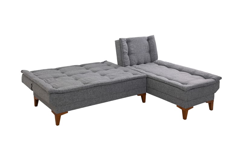 Bunnythorpe Bäddsoffa m. Divan 4-sits 107x205 Mörkgrå - Möbler - Vardagsrum - Bäddsoffor