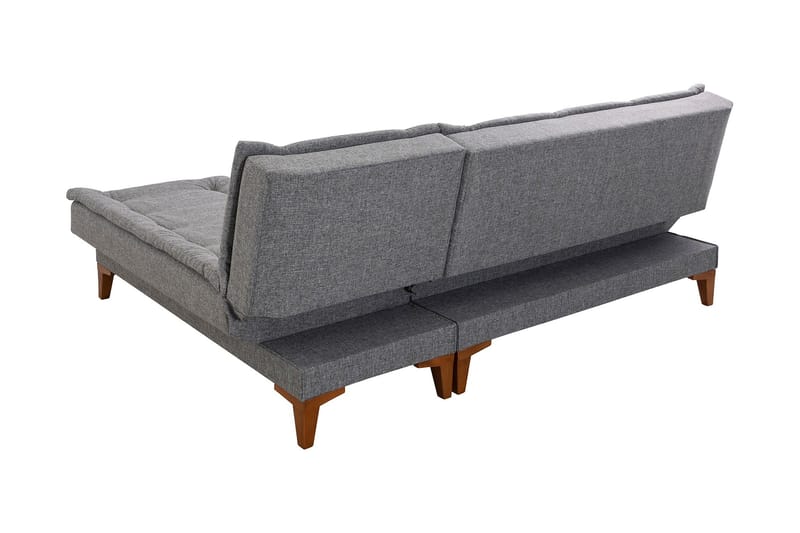 Bunnythorpe Bäddsoffa m. Divan 4-sits 107x205 Mörkgrå - Möbler - Vardagsrum - Bäddsoffor