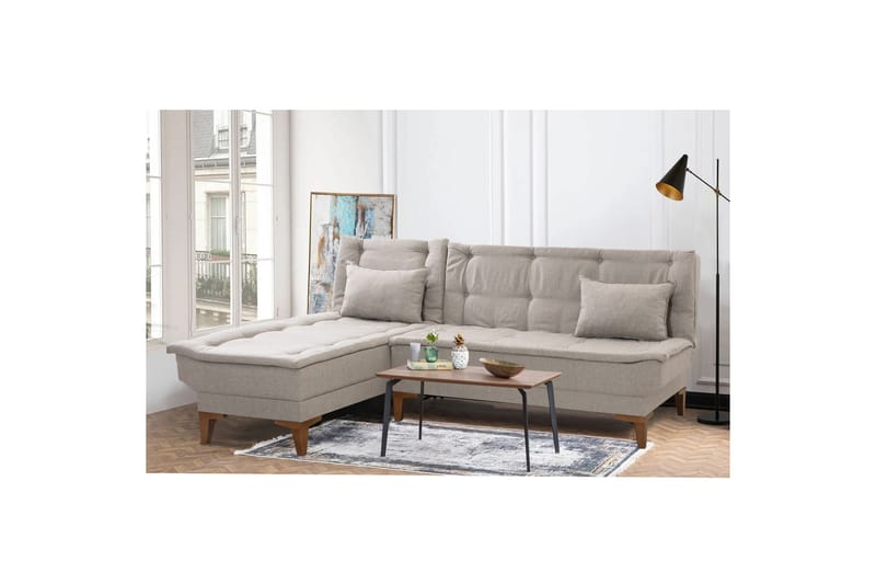 Bunnythorpe Bäddsoffa m. Divan 4-sits Beige - Möbler - Vardagsrum - Bäddsoffor