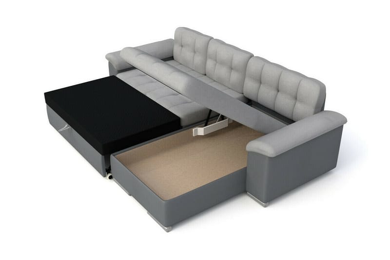 Camior 3-sits Hörnbäddsoffa 280 cm Grå - Möbler - Vardagsrum - Bäddsoffor - Hörnbäddsoffa