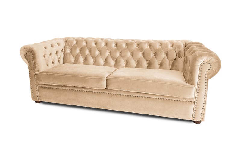 CHESTERFIELD DELUXE bäddsoffa 3-sits Beige - Möbler - Vardagsrum - Bäddsoffor