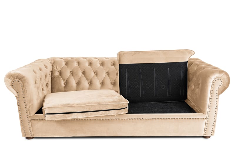 CHESTERFIELD DELUXE bäddsoffa 3-sits Beige - Möbler - Vardagsrum - Bäddsoffor