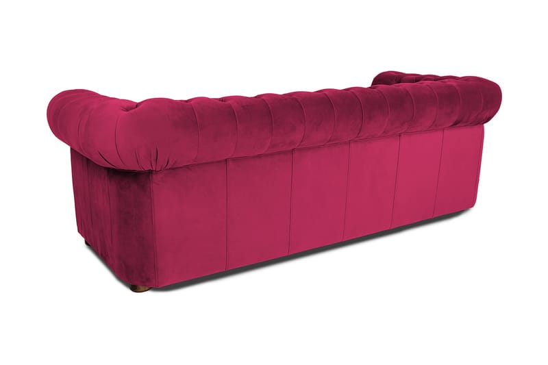 CHESTERFIELD DELUXE bäddsoffa 3-sits Mörkrosa - Möbler - Vardagsrum - Bäddsoffor