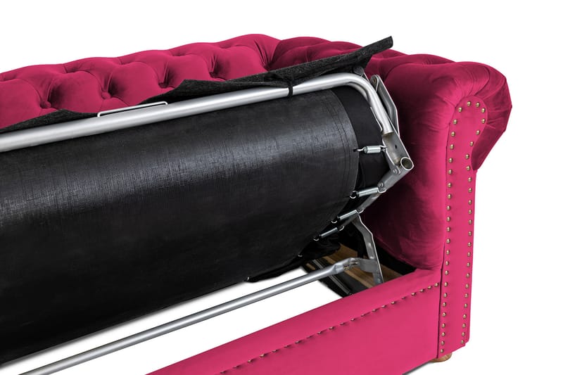 CHESTERFIELD DELUXE bäddsoffa 3-sits Mörkrosa - Möbler - Vardagsrum - Bäddsoffor