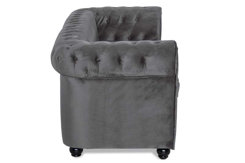 CHESTERFIELD DELUXE bäddsoffa Mörkgrå Sammet - Möbler - Vardagsrum - Bäddsoffor