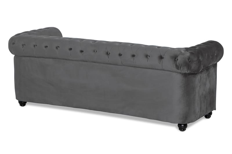 CHESTERFIELD DELUXE bäddsoffa Mörkgrå Sammet - Möbler - Vardagsrum - Bäddsoffor