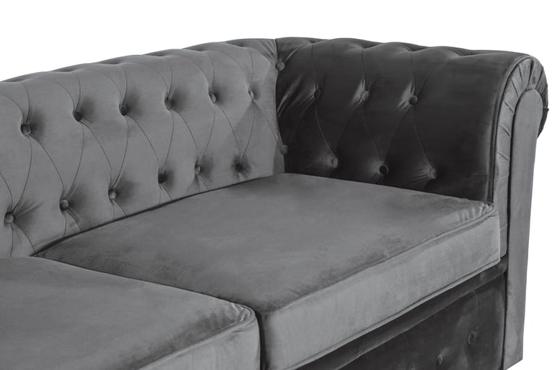 CHESTERFIELD DELUXE bäddsoffa Mörkgrå Sammet - Möbler - Vardagsrum - Bäddsoffor