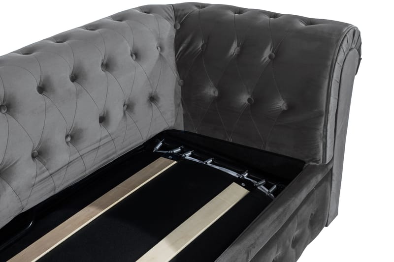 CHESTERFIELD DELUXE bäddsoffa Mörkgrå Sammet - Möbler - Vardagsrum - Bäddsoffor