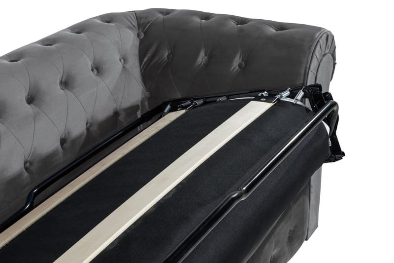 CHESTERFIELD DELUXE bäddsoffa Mörkgrå Sammet - Möbler - Vardagsrum - Bäddsoffor