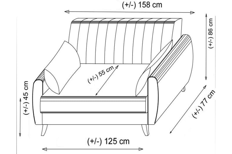 Dalima Bäddsoffa 2-sits Mörkgrå - Möbler - Vardagsrum - Bäddsoffor