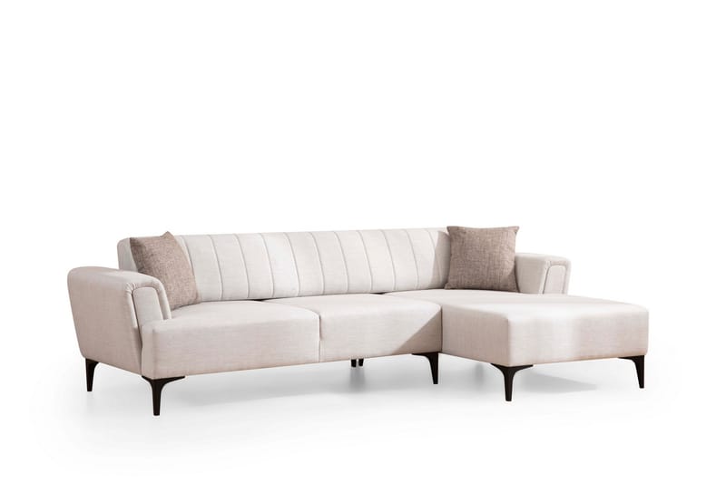 DEERCROFT Bäddsoffa med divan Beige - Möbler - Vardagsrum - Bäddsoffor - Hörnbäddsoffa