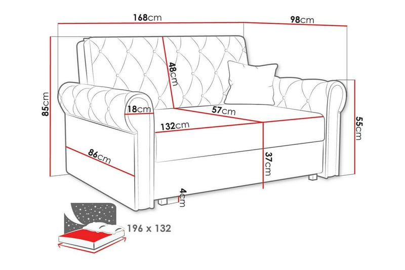 Denegal 2-sits Bäddsoffa Beige - Möbler - Vardagsrum - Bäddsoffor