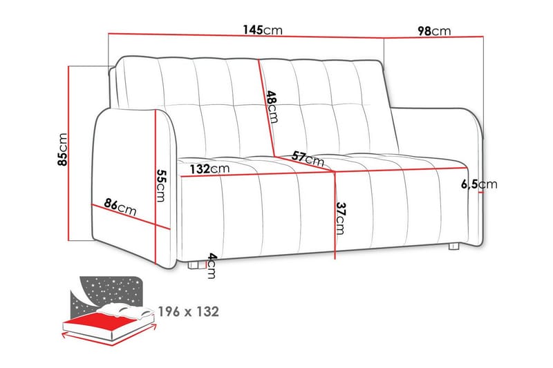 Denegal 2-sits Bäddsoffa Mörkgrön - Möbler - Vardagsrum - Bäddsoffor