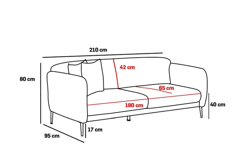 Devika Bäddsoffa 3-sits Beige - Möbler - Vardagsrum - Bäddsoffor