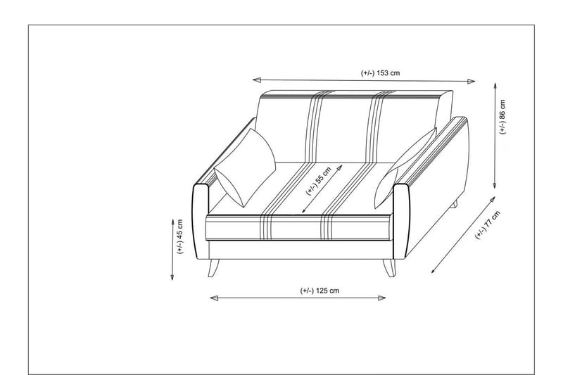 Dewan Bäddsoffa 2-sits Ljusgrå - Möbler - Vardagsrum - Bäddsoffor