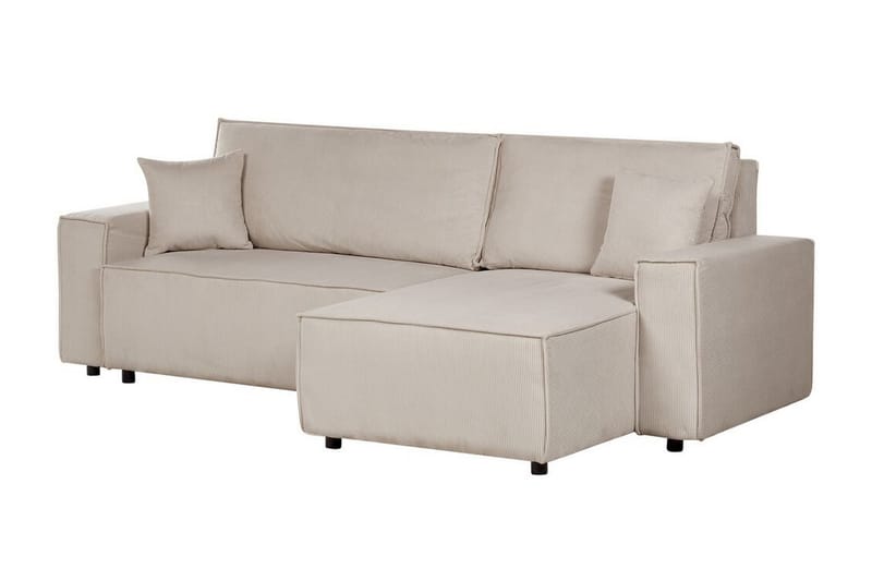 Dyshawn Hörnbäddsoffa 2-sits - Beige/Svart - Möbler - Vardagsrum - Bäddsoffor - Hörnbäddsoffa