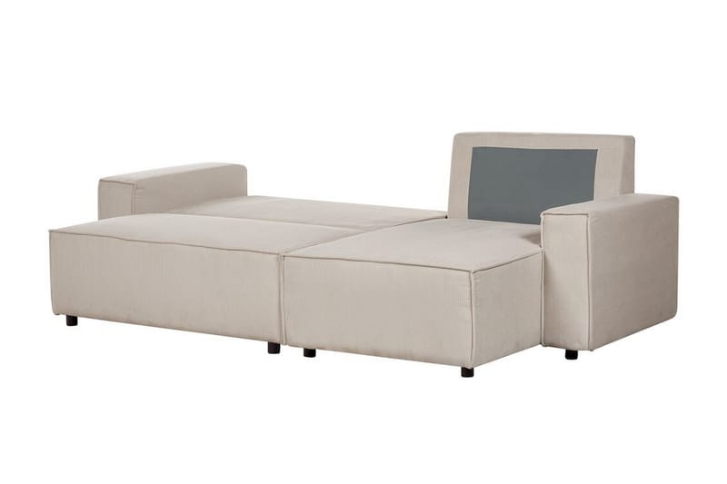 Dyshawn Hörnbäddsoffa 2-sits - Beige/Svart - Möbler - Vardagsrum - Bäddsoffor - Hörnbäddsoffa