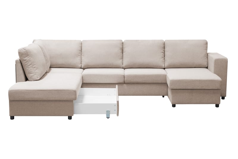 EDMONDS U-Bäddsoffa Vänster Beige - Möbler - Vardagsrum - Bäddsoffor