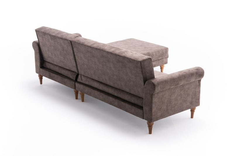 ETHIOPIA Bäddsoffa m. Divan 4-sits 205x180 Brun - Möbler - Vardagsrum - Bäddsoffor