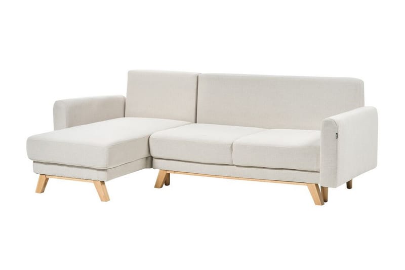 Faustin Hörnbäddsoffa 3-sits - Beige/Ljust trä - Möbler - Vardagsrum - Bäddsoffor - Hörnbäddsoffa