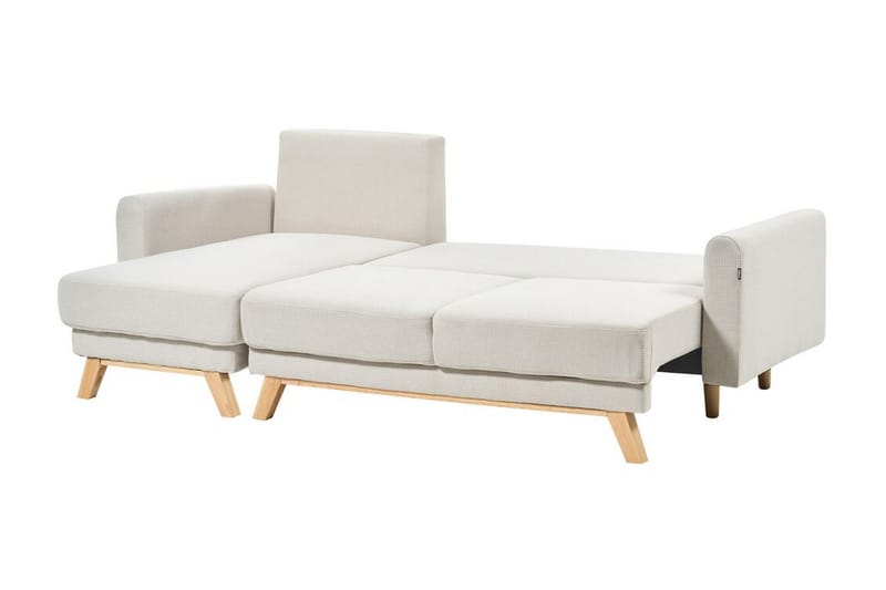 Faustin Hörnbäddsoffa 3-sits - Beige/Ljust trä - Möbler - Vardagsrum - Bäddsoffor - Hörnbäddsoffa