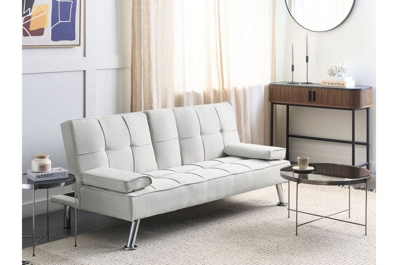 Ferne Bäddsoffa 3-sits - Beige/Silver - Möbler - Vardagsrum - Bäddsoffor