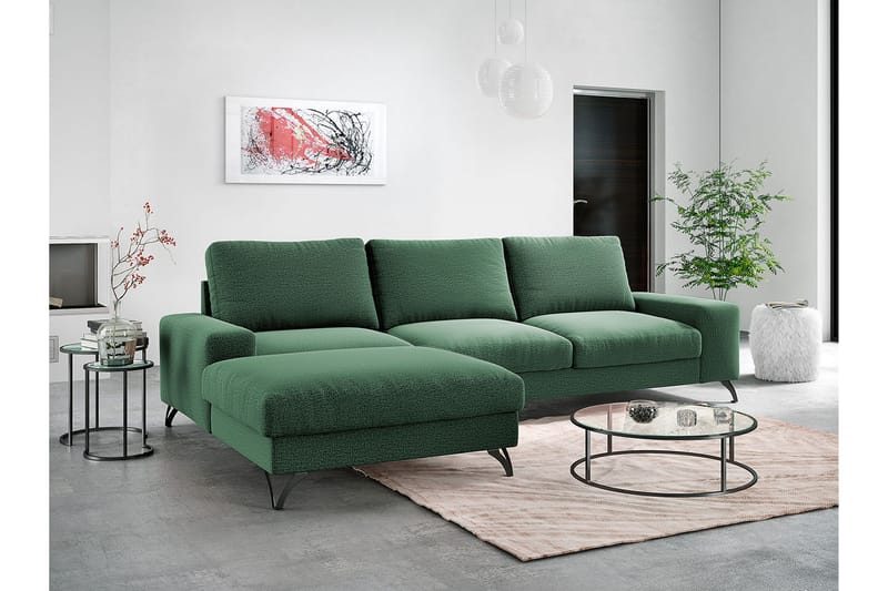 FLAVIO Divanbäddsoffa 300x94x91 cm - Grön - Möbler - Vardagsrum - Bäddsoffor