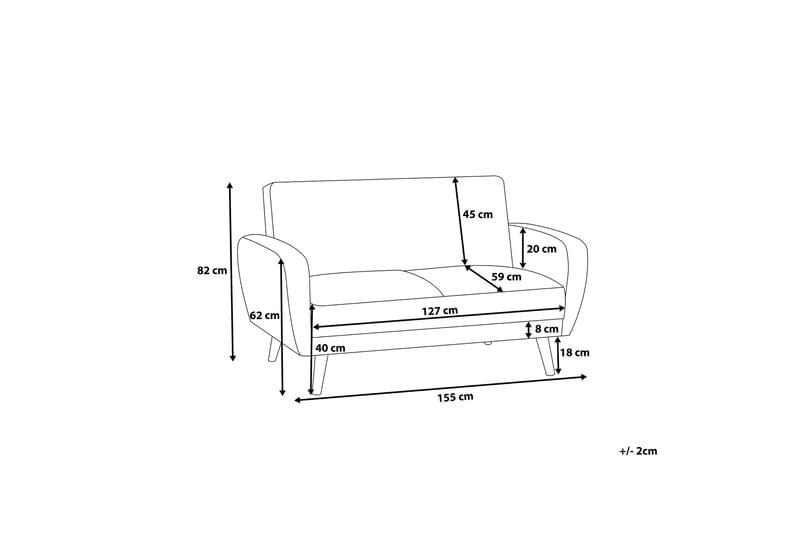 FLORLI Bäddsoffa 155 cm - Möbler - Vardagsrum - Bäddsoffor