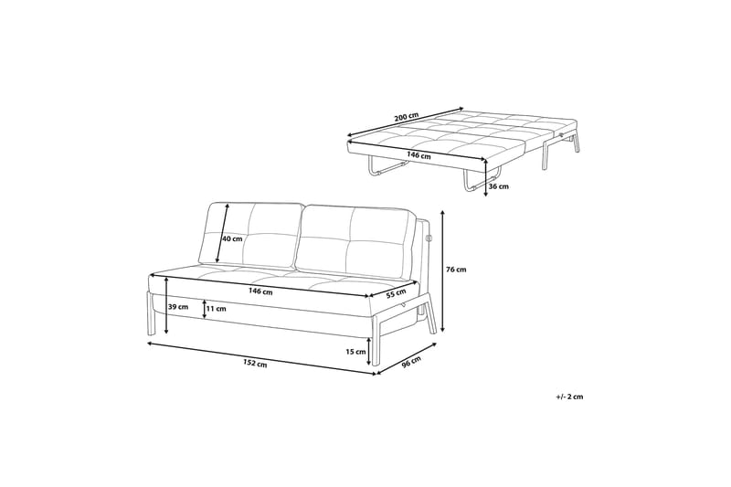 EDLAND Bäddsoffa 152 cm - Möbler - Vardagsrum - Bäddsoffor - Futon - Futon soffa