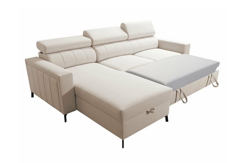 Galbally 3-sits Hörnbäddsoffa Beige - Möbler - Vardagsrum - Bäddsoffor - Hörnbäddsoffa