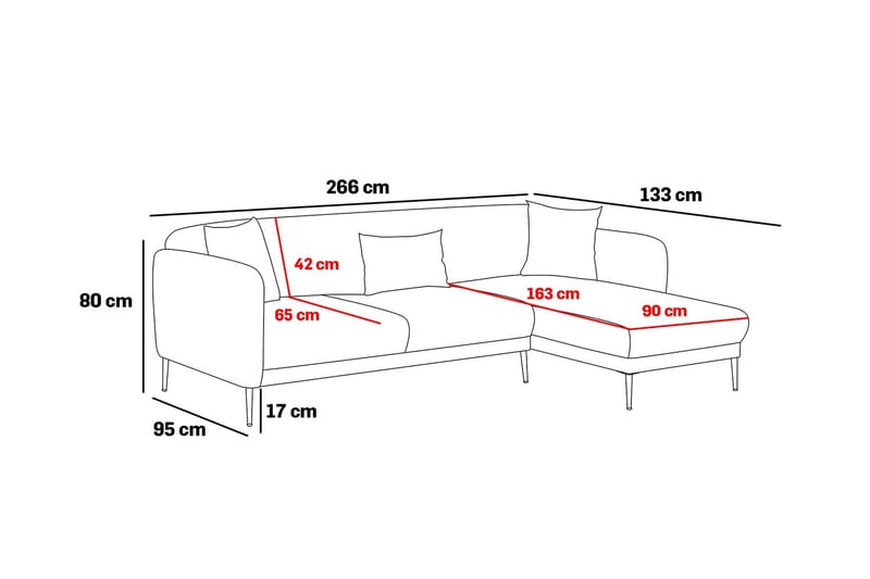 GIMLA Divanbäddsoffa 3-sits Beige - Möbler - Vardagsrum - Bäddsoffor - Hörnbäddsoffa