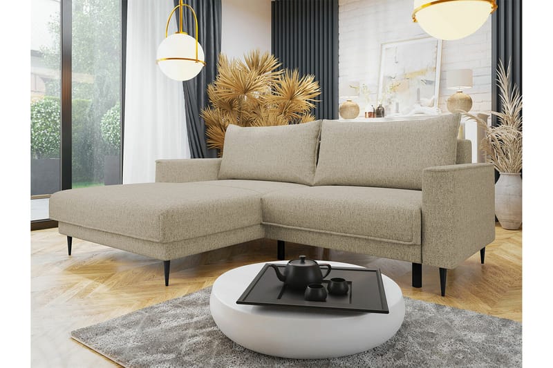 Graystone 2-sits Hörnbäddsoffa Cream - Möbler - Vardagsrum - Bäddsoffor - Hörnbäddsoffa