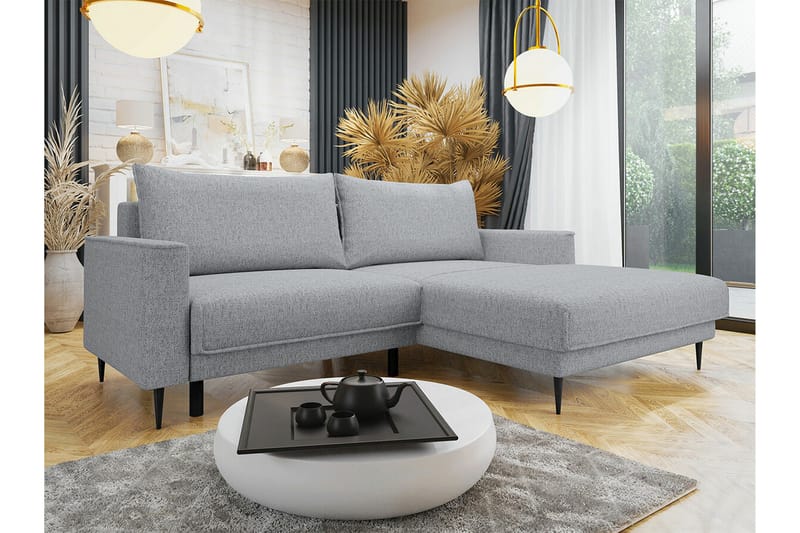 Graystone 2-sits Hörnbäddsoffa Ljusgrå - Möbler - Vardagsrum - Bäddsoffor - Hörnbäddsoffa